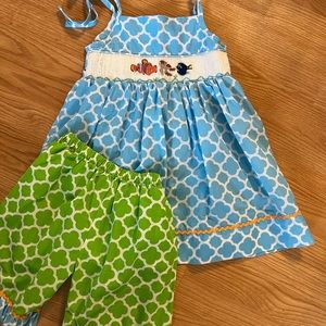 Smocked Blessings Outfit Top and‎ Shorts Size 6T